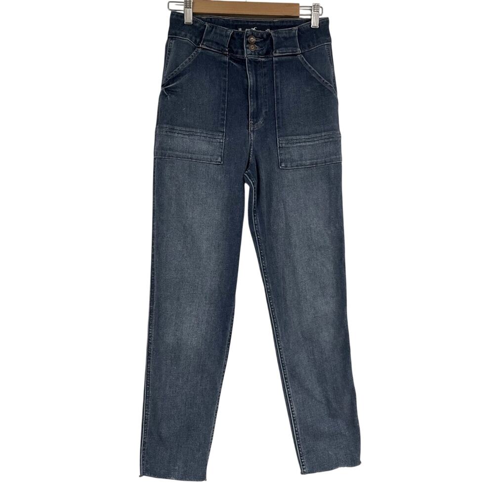 Hollister Ultra High Rose Mom Jeans Womens 27 Blue Vintage Style Y2K Blue Retro